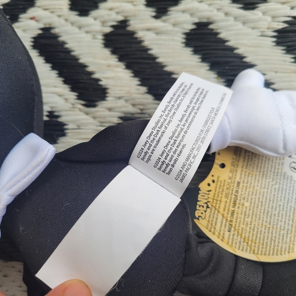 Bendy And The Ink Machine 11" Black and White Plush Toy Joey Drew Studios Stuffy - Picture 6 of 6